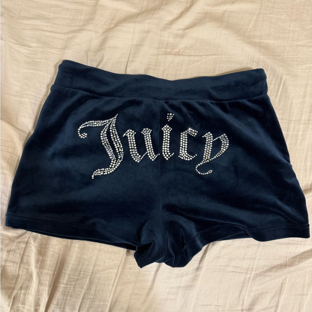 Juicy velour track shorts w/pockets